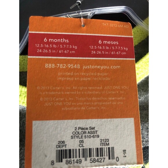 My First Halloween 6M Outfit nwt pants & ls onesie set - Picture 4 of 7